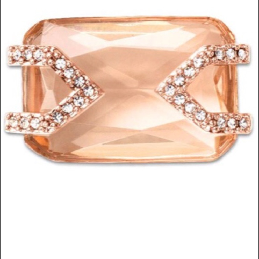 Surrounded in love pave rhinestone rose gold charm